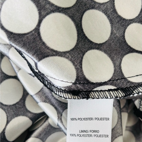 Julian Taylor Polka Dot Dress Black & White Fit & Flare 50s Trad Wife Womens 6 - Picture 9 of 9